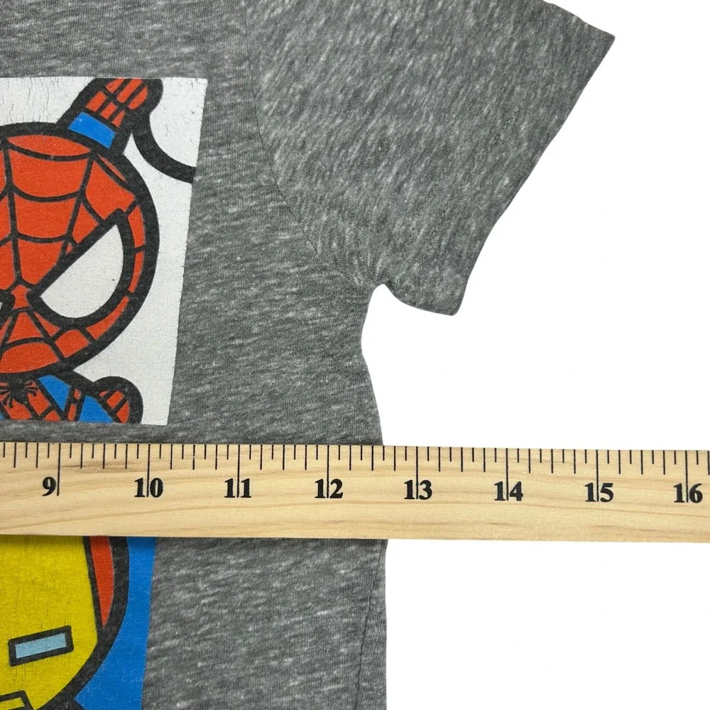 Marvel Avengers Kids Graphic T-Shirt Grey Hulk Spiderman Iron Man Captain‎ USA